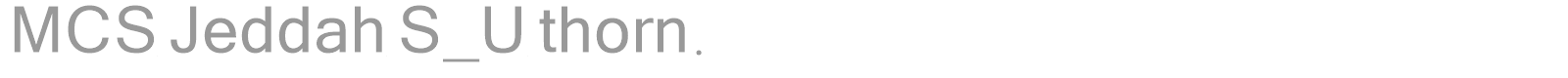 MCS Jeddah S_U thorn. font preview
